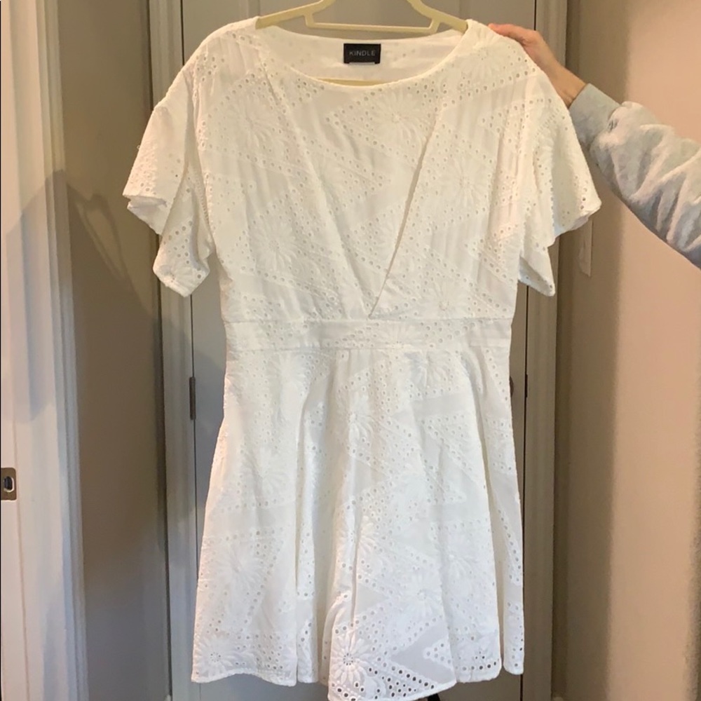 White eyelet dress